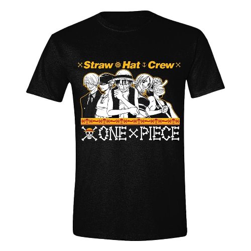 One Piece - Straw Hat Crew Black T-Shirt
(L)