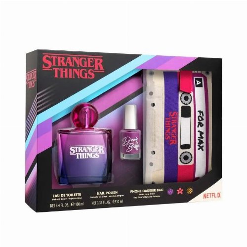 Stranger Things - Gift Set for her (Eau De
Toilette, Nail Polish, Phone Bag)