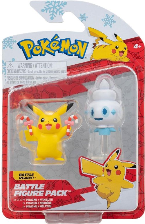 Pokemon - Holiday Edition: Pikachu &
Vanillite 2-Pack Battle Figure Set (5cm)