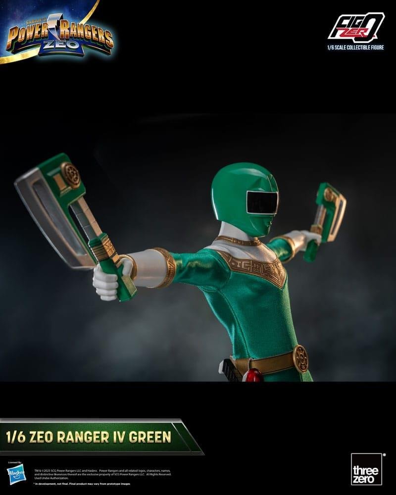 Power Rangers Zeo Ranger IV Green Cosplay Costume