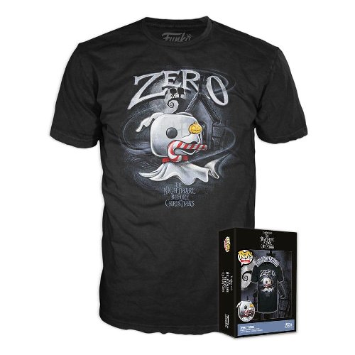 Funko Boxed Tee: Disney Nightmare Before Christmas -
Zero with Cane Black T-Shirt