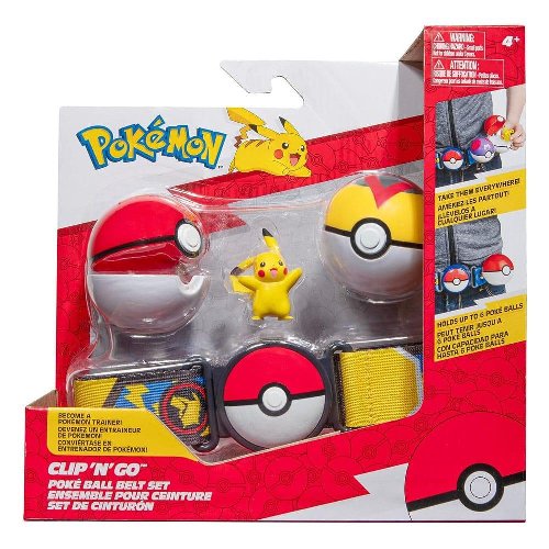 Pokemon Clip 'N' Go - Poke Ball, Level Ball &
Pikachu Belt Set