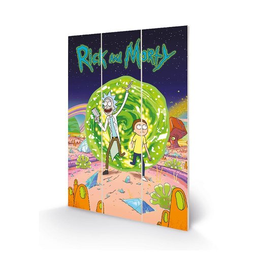 Rick and Morty - Portal Ξύλινο Κάδρο
(20x30cm)