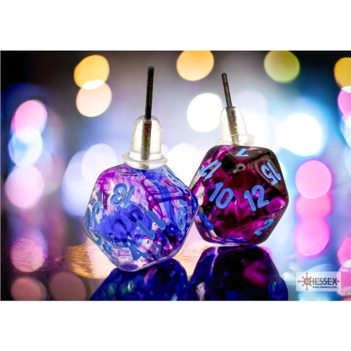 Chessex - Nebula Nocturnal Mini-Poly D20 Stud
Earrings