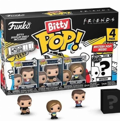Funko Bitty POP! Friends - Joey Tribbiani, Ross
Geller, Rachel Green & Chase Mystery 4-Pack
Figures