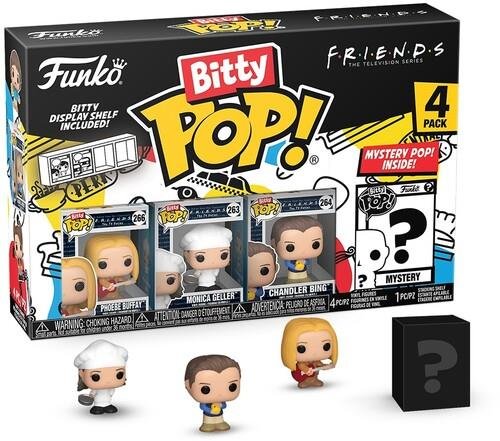 Funko Bitty POP! Friends - Phoebe Buffay, Monica
Geller, Chandler Bing & Chase Mystery 4-Pack
Figures