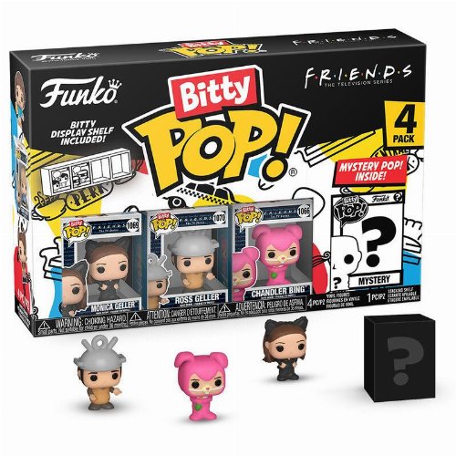 Funko Bitty POP! Friends - Monica Geller, Ross
Geller, Chandler Bing & Chase Mystery 4-Pack
Figures