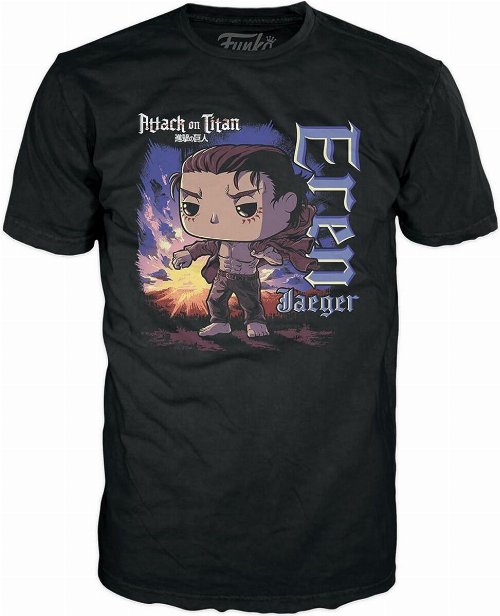 Funko Tee: Attack on Titan - Eren Jaeger Black T-Shirt
(XL)