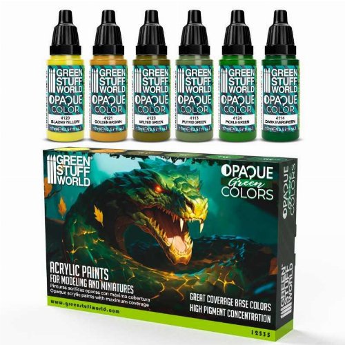 Green Stuff World - Green Colours Opaque Paint
Set (6 Colours)