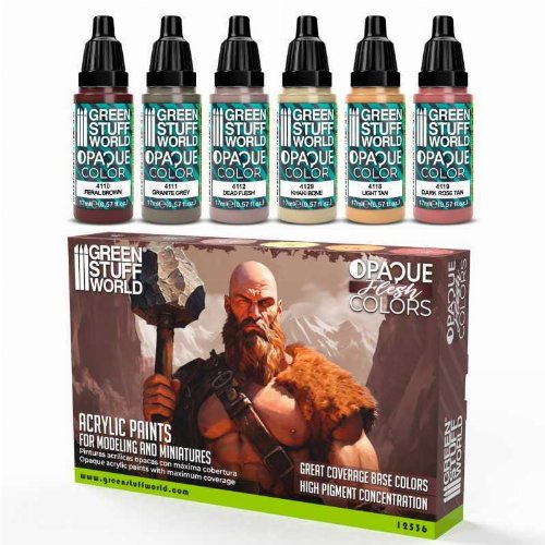 Green Stuff World - Flesh Colours Opaque Paint
Set (6 Colours)