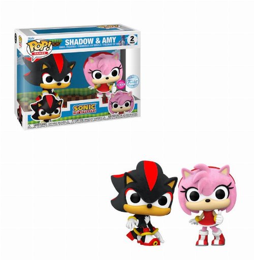Figures Funko POP! Sonic the Hedgehog - Shadow
& Amy (Flocked) 2-Pack (Exclusive)
