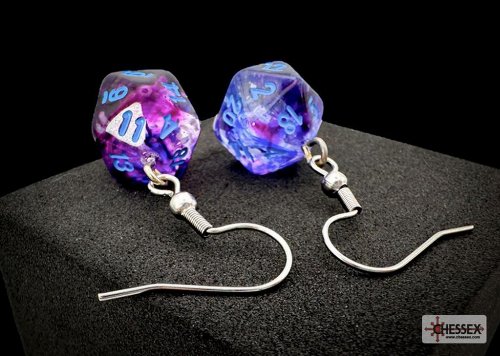 Chessex - Nebula Nocturnal Mini-Poly D20 Hook
Earrings