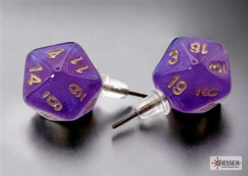Chessex - Borealis Royal Purple Mini-Poly D20
Stud Earrings