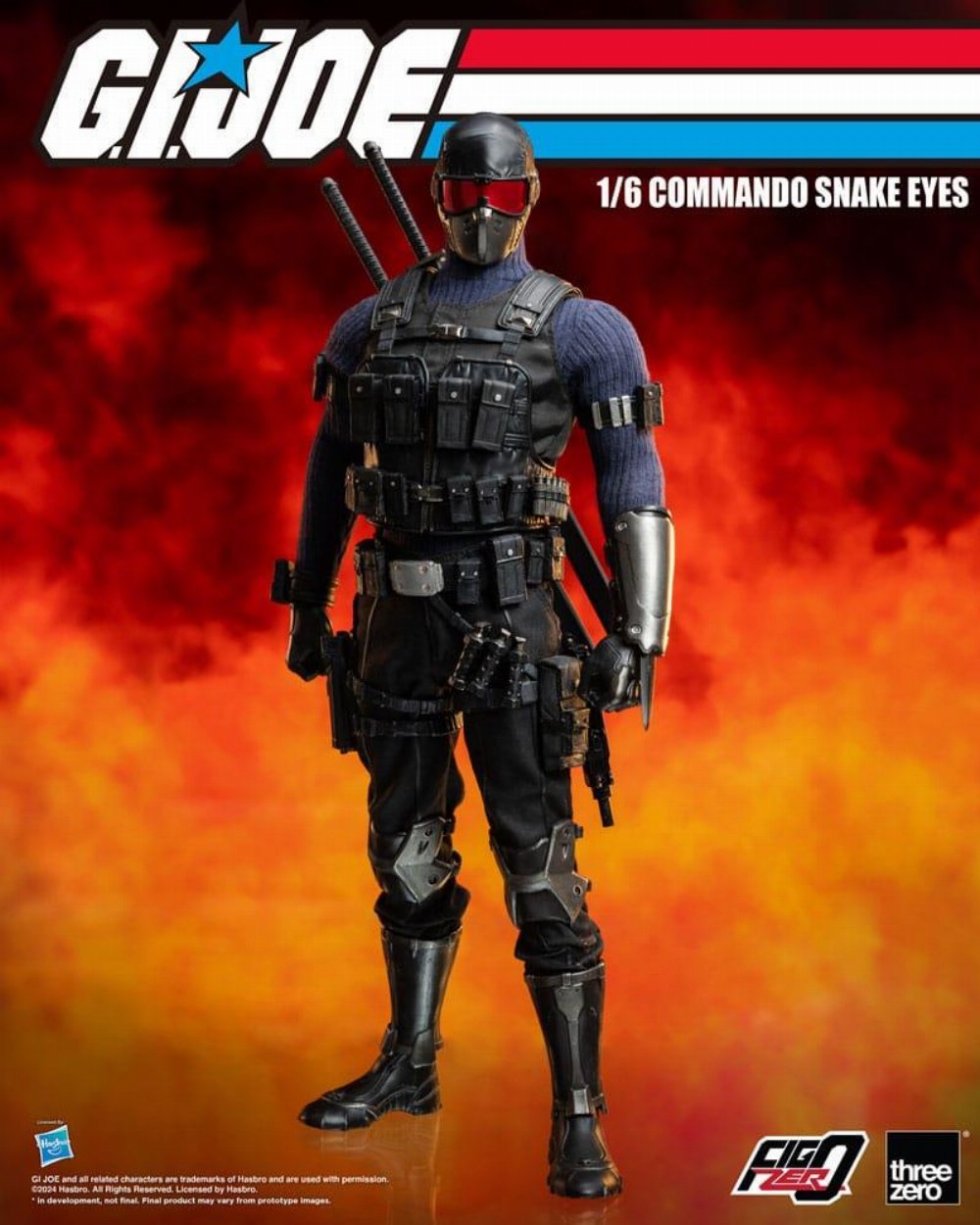 GI Joe: FigZero - Commando Snake Eyes 1/6 Action Figure (30cm) 