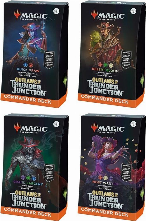 Magic the Gathering - Outlaws of Thunder Junction
Commander Deck Set of 4
