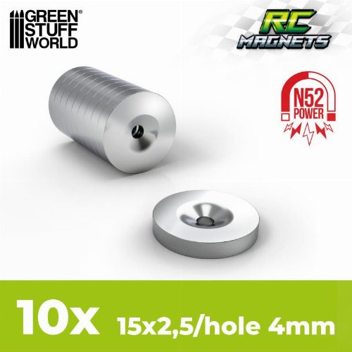 Green Stuff World - N52 Neodymium Magnets
15x2.5mm (10 pieces)