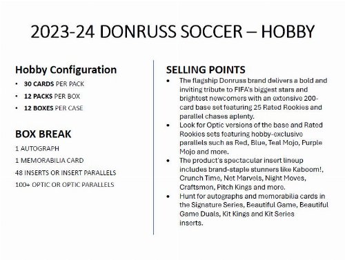 Panini - 2023-24 Donruss Soccer Hobby Box (12
Φακελάκια)