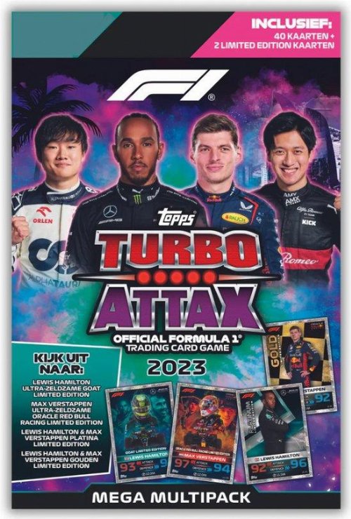 Topps - 2023 Turbo Attax Formula 1 Cards Mega
Multipack (40 Cards)