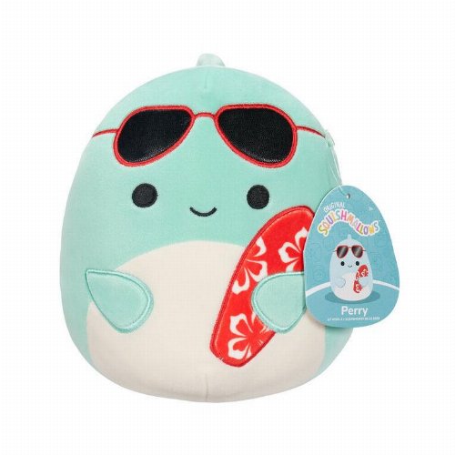 Squishmallows - Perry Teal Dolphin with
Sunglasses and Surfboard Plush (19cm)
