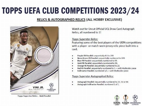 Topps - 2023-24 UEFA Club Competitions Hobby Box (24
Φακελάκια)