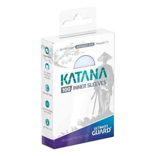 Ultimate Guard Katana Inner Sleeves Japanese Small
Size 100ct - Clear