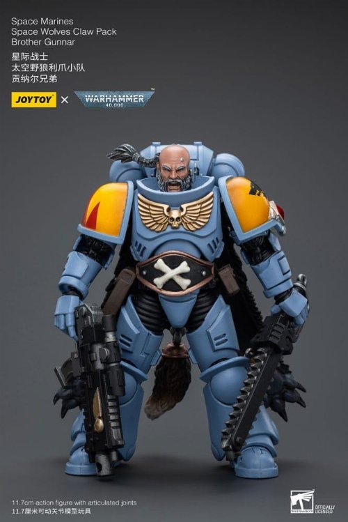 Warhammer 40000 - Space Marines Space Wolves
Claw Pack Brother Gunnar 1/18 Action Figure
(12cm)