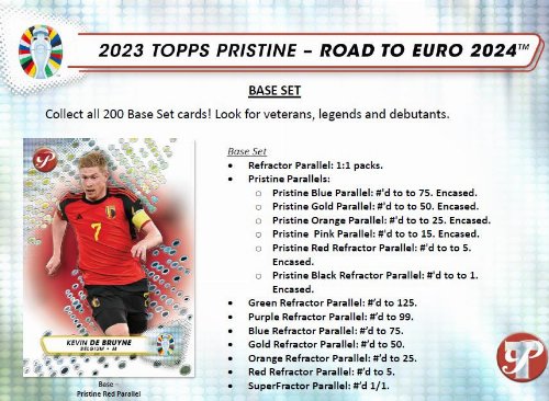 Topps - Pristine Road to EURO 2024 Hobby Box (60
Cards)