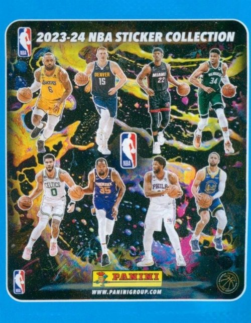 Panini - NBA 2023-24 Stickers Booster Pack (4
Stickers and 1 Card)