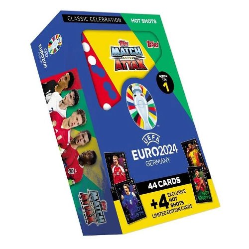Topps - Match Attax Euro 2024 Hot Shots Κάρτες Mega
Tin (48 Κάρτες)