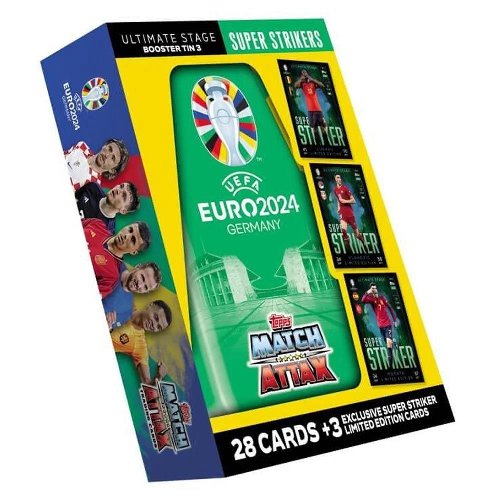 Topps - Match Attax Euro 2024 Super Strikers
Cards Mini Tin (31 Cards)