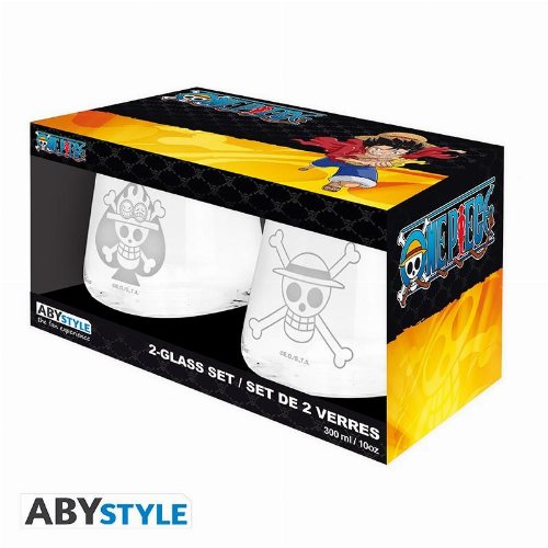 One Piece - Luffy & Ace 2-Pack Glass
Pack