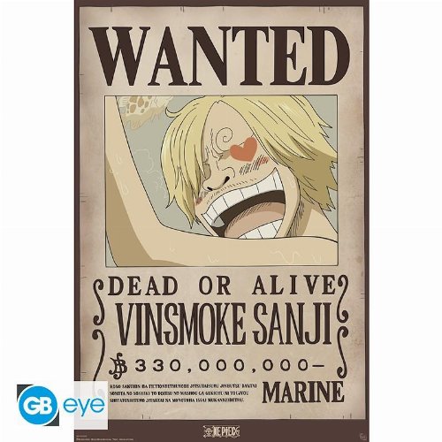 One Piece - Vinsmoke Sanji Wanted Poster Αυθεντική
Αφίσα (92x61cm)