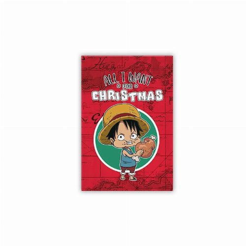 One Piece - Monkey D. Luffy Christmas Magnet
(5.5x8cm)
