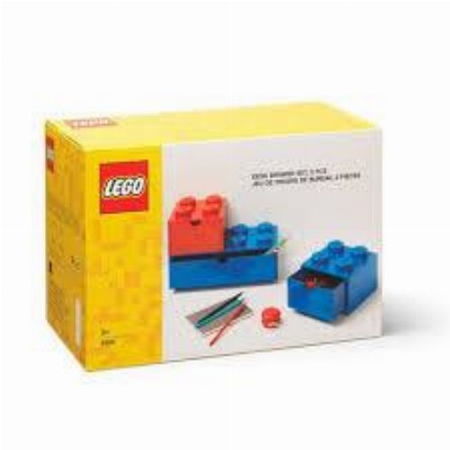 LEGO - Desk Drawer 3-Pack Set
(Red-Blue)