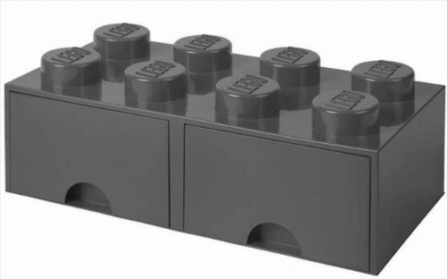 LEGO - Διπλό Τουβλάκι Αποθήκευσης Συρταρωτό 8 Γκρί
(25x50x18cm)