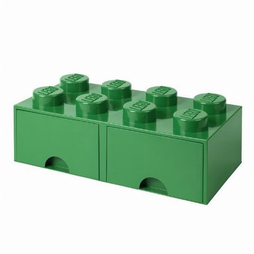 LEGO - Διπλό Τουβλάκι Αποθήκευσης Συρταρωτό 8 Πράσινο
(25x50x18cm)