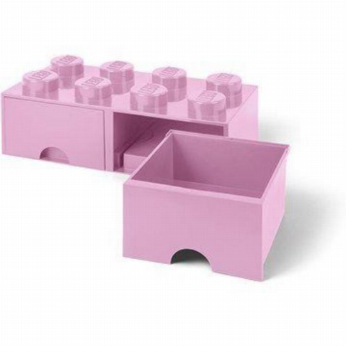 LEGO - Διπλό Τουβλάκι Αποθήκευσης Συρταρωτό 8 Ρόζ
(25x50x18cm)