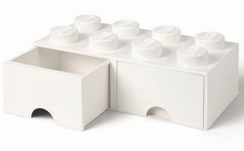 LEGO - Διπλό Τουβλάκι Αποθήκευσης Συρταρωτό 8 Άσπρο
(25x50x18cm)