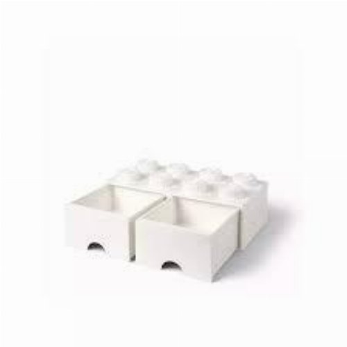 LEGO - Διπλό Τουβλάκι Αποθήκευσης Συρταρωτό 8 Άσπρο
(25x50x18cm)