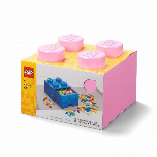 LEGO - Τουβλάκι Αποθήκευσης Συρταρωτό 4 Ρόζ
(25x25x18cm)