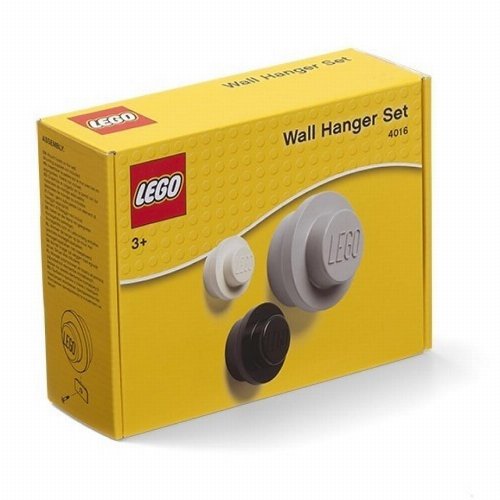LEGO - Black, Grey, White Wall Hanger Set (3
pieces)