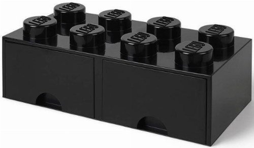 LEGO - Διπλό Τουβλάκι Αποθήκευσης Συρταρωτό 8 Μαύρο
(25x50x18cm)