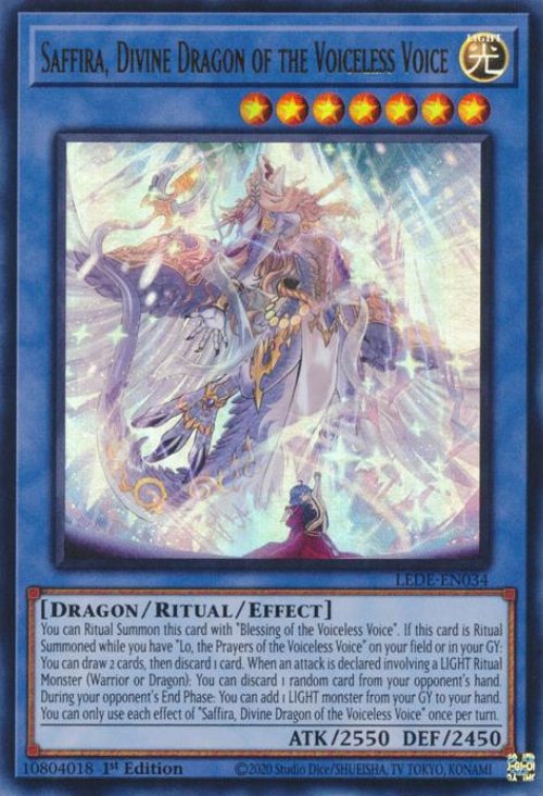Saffira, Divine Dragon of the Voiceless Voice (V.1 -
Ultra Rare)