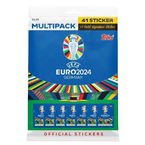 Topps - UEFA Germany Euro 2024 Stickers Multi
Pack (41 Stickers)