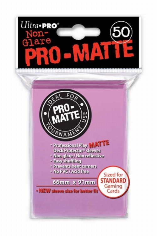 Ultra Pro Card Sleeves Standard Size 50ct - Pro-Matte
Pink