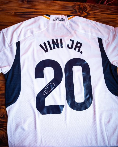 Vinicius Jr 2023-2024 Signed Real Madrid Home
Jersey (Authenticated by Beckett)