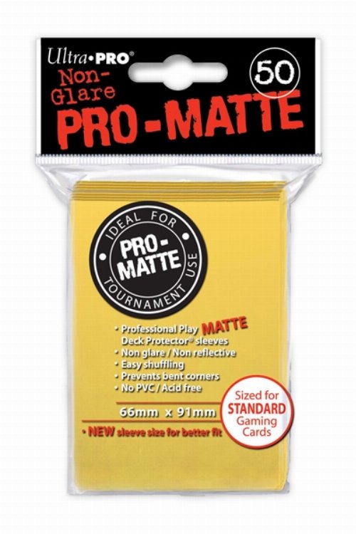 Ultra Pro Card Sleeves Standard Size 50ct - Pro-Matte
Yellow