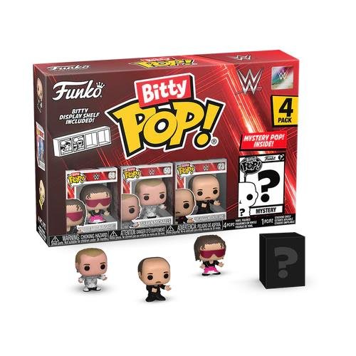 Funko Bitty POP! WWE - Bret Hart, Shawn
Michaels, Gene Okerlund & Chase Mystery 4-Pack
Figures
