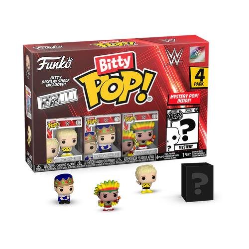 Funko Bitty POP! WWE - Dusty Rhodes, Jerry
Lawler, Ricky the Steamboat Dragon & Chase Mystery 4-Pack
Figures