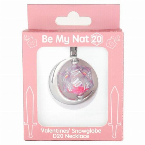 Be My Nat 20 - Valentine's Snowglobe D20
Necklace Die